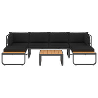 Thumbnail for 4-tlg. Garten-Ecksofa-Set mit Auflagen Aluminium und WPC