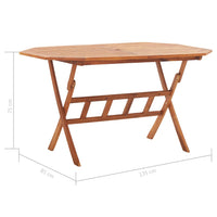 Thumbnail for Gartentisch Klappbar 135x85x75 cm Massivholz Akazie