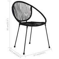 Thumbnail for 3-tlg. Bistro-Set PVC Rattan Schwarz