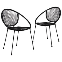 Thumbnail for 3-tlg. Bistro-Set PVC Rattan Schwarz