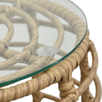 Thumbnail for 3-tlg. Bistro-Set Poly Rattan Eiche