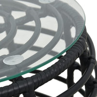 Thumbnail for 3-tlg. Bistro-Set Poly Rattan Schwarz