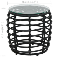 Thumbnail for 3-tlg. Bistro-Set Poly Rattan Schwarz