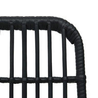 Thumbnail for 3-tlg. Bistro-Set Poly Rattan Schwarz