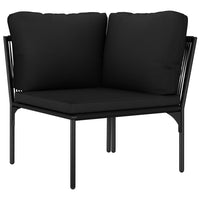 Thumbnail for 6-tlg. Garten-Lounge-Set mit Auflagen Schwarz PVC