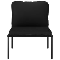 Thumbnail for 6-tlg. Garten-Lounge-Set mit Kissen Schwarz PVC