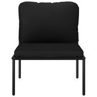 Thumbnail for 5-tlg. Garten-Lounge-Set mit Auflagen Schwarz PVC