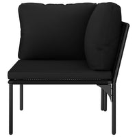 Thumbnail for 6-tlg. Garten-Lounge-Set mit Auflagen Schwarz PVC