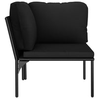 Thumbnail for 6-tlg. Garten-Lounge-Set mit Auflagen Schwarz PVC
