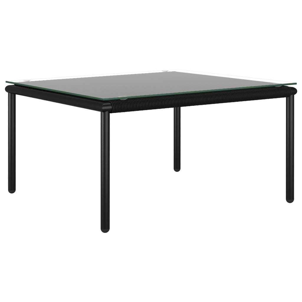 8-tlg. Garten-Lounge-Set mit Auflagen Schwarz PVC