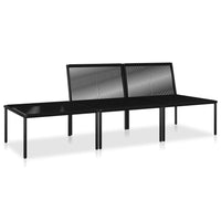 Thumbnail for 3-tlg. Garten-Lounge-Set mit Auflagen Schwarz PVC