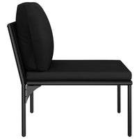 Thumbnail for 3-tlg. Garten-Lounge-Set mit Auflagen Schwarz PVC
