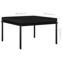 Thumbnail for 3-tlg. Garten-Lounge-Set mit Auflagen Schwarz PVC