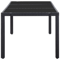 Thumbnail for 9-tlg. Garten-Essgruppe Poly Rattan Schwarz