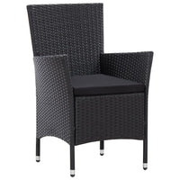 Thumbnail for 9-tlg. Garten-Essgruppe Poly Rattan Schwarz