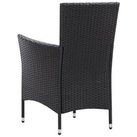 Thumbnail for 9-tlg. Garten-Essgruppe Poly Rattan Schwarz