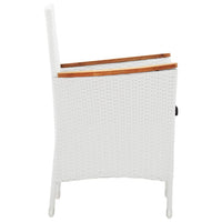 Thumbnail for 9-tlg. Garten-Essgruppe Poly Rattan Weiß
