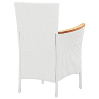 Thumbnail for 9-tlg. Garten-Essgruppe Poly Rattan Weiß