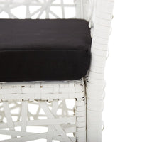 Thumbnail for 5-tlg. Garten-Essgruppe Poly Rattan Weiß