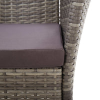Thumbnail for 7-tlg. Garten-Essgruppe Poly Rattan und Massivholz Akazie Grau