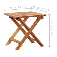 Thumbnail for Garten-Couchtisch Klappbar 40x40x40 cm Massivholz Akazie