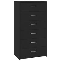 Thumbnail for Sideboard mit 6 Schubladen Schwarz 50x34x96 cm Holzwerkstoff
