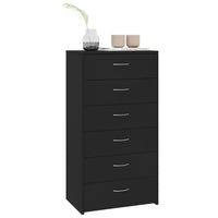 Thumbnail for Sideboard mit 6 Schubladen Schwarz 50x34x96 cm Holzwerkstoff