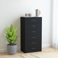 Thumbnail for Sideboard mit 6 Schubladen Schwarz 50x34x96 cm Holzwerkstoff