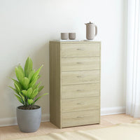Thumbnail for Sideboard 6 Schubladen Sonoma-Eiche 50x34x96 cm Holzwerkstoff