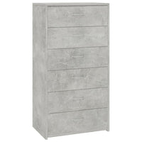 Thumbnail for Sideboard mit 6 Schubladen Betongrau 50x34x96 cm Holzwerkstoff
