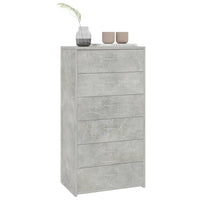 Thumbnail for Sideboard mit 6 Schubladen Betongrau 50x34x96 cm Holzwerkstoff