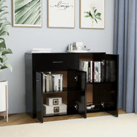 Thumbnail for Sideboard Schwarz 88x30x70 cm Holzwerkstoff