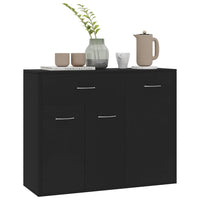 Thumbnail for Sideboard Schwarz 88x30x70 cm Holzwerkstoff