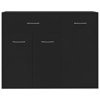 Thumbnail for Sideboard Schwarz 88x30x70 cm Holzwerkstoff