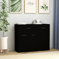 Thumbnail for Sideboard Schwarz 88x30x70 cm Holzwerkstoff