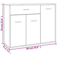 Thumbnail for Sideboard Betongrau 88x30x70 cm Holzwerkstoff