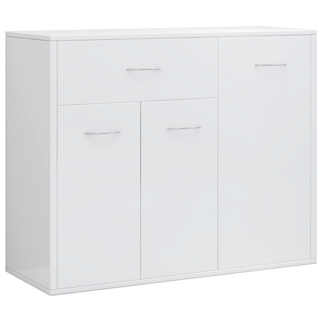 Sideboard Hochglanz-Weiß 88x30x70 cm Holzwerkstoff
