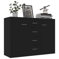 Thumbnail for Sideboard Schwarz 88x30x65 cm Holzwerkstoff