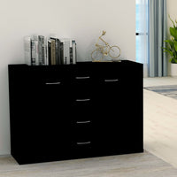 Thumbnail for Sideboard Schwarz 88x30x65 cm Holzwerkstoff