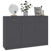 Thumbnail for Sideboard Grau 110x30x75 cm Holzwerkstoff