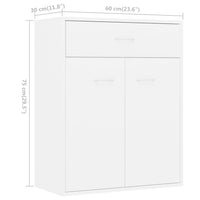 Thumbnail for Sideboard Weiß 60x30x75 cm Holzwerkstoff