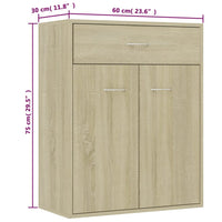 Thumbnail for Sideboard Sonoma-Eiche 60x30x75 cm Holzwerkstoff