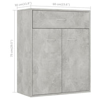 Thumbnail for Sideboard Betongrau 60x30x75 cm Holzwerkstoff