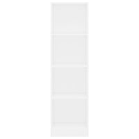 Thumbnail for Bücherregal 4 Fächer Weiß 40x24x142 cm Holzwerkstoff