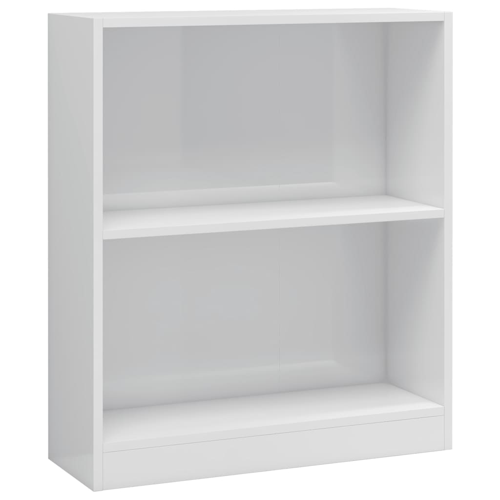 Bücherregal Hochglanz-Weiß 60x24x76 cm Holzwerkstoff