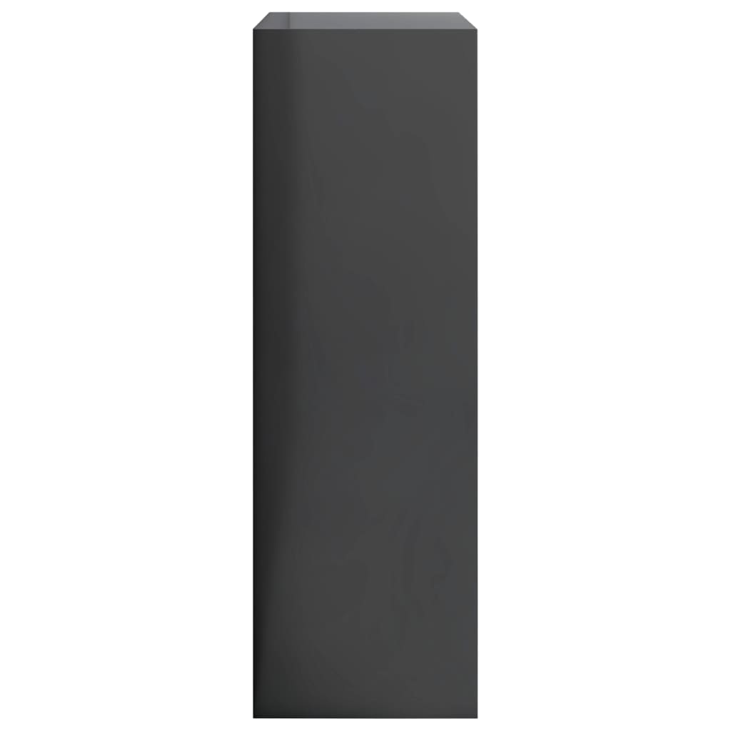 Bücherregal Hochglanz-Grau 60x24x76 cm Holzwerkstoff