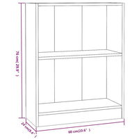 Thumbnail for Bücherregal Hochglanz-Grau 60x24x76 cm Holzwerkstoff
