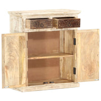 Thumbnail for Sideboard Weiß 65 x 30 x 75 cm Massivholz Mango