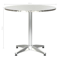 Thumbnail for Gartentisch Silbern 80x70 cm Aluminium