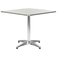Thumbnail for Gartentisch Silbern 80x80x70 cm Aluminium